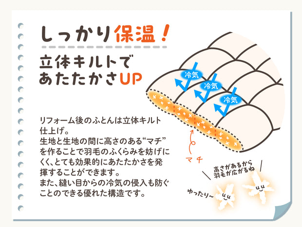 羽毛布団 ふとんのリフォーム 打ち直し GuuGナチュラルプラン