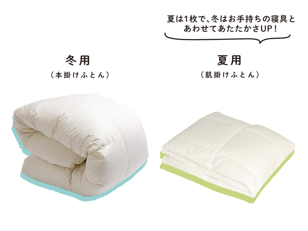 ホワイトダック ダウン85% 肌掛けふとん ダウンケット